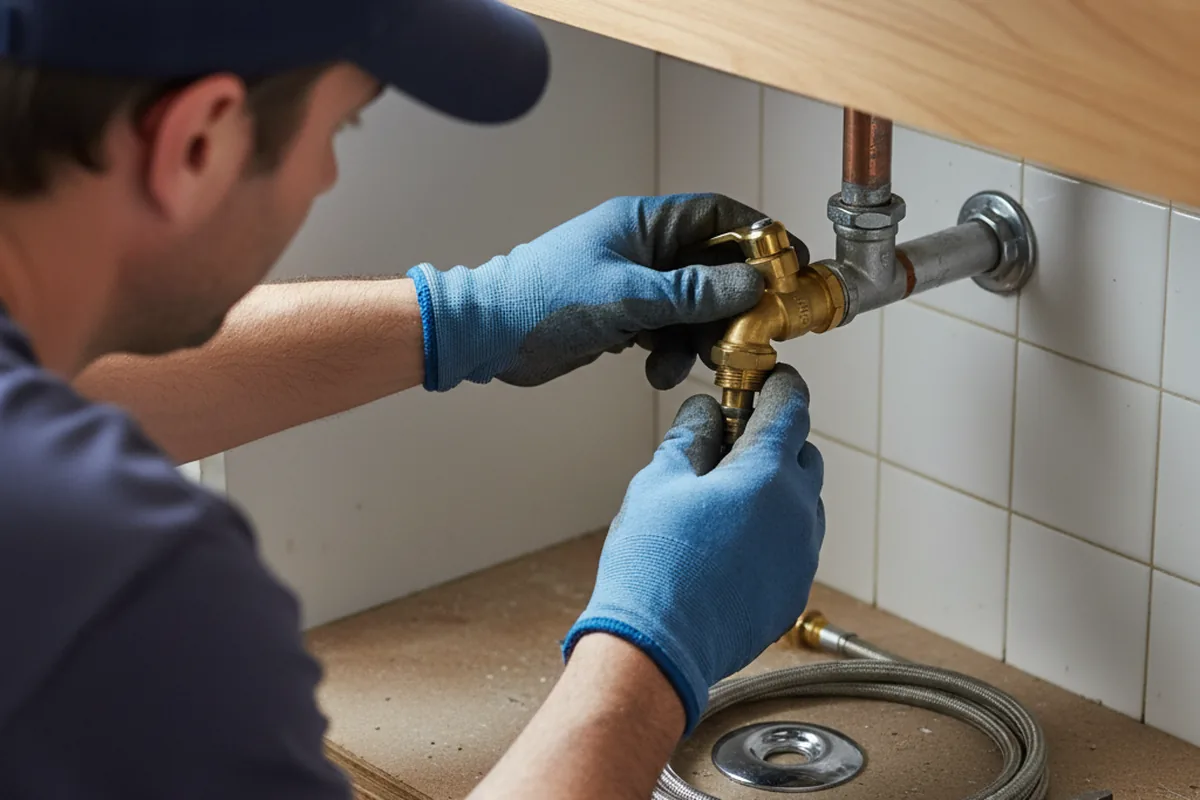 Shutoff valve and fitting work during Emergency Plumbing in Mifflinburg